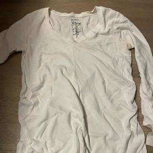 Small white long sleeve gap maternity shirt.